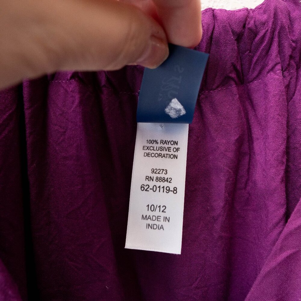Swimsuits For All Purple Rayon Dress Womens 10/12 Sleeveless V Neck Cover Up - Picture 14 of 14